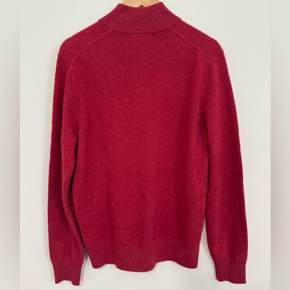 Brooks Brothers Men's Zip-Up Sweater in Red - Picture 2 of 5